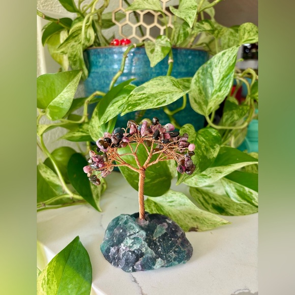 Watermelon Tourmaline & Fluorite Tree - Picture 3 of 5